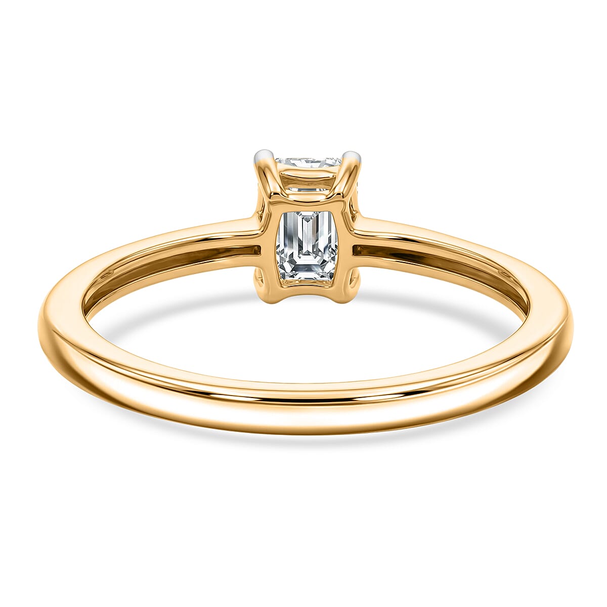 LUXURIANT 0.5 Ct. Lab Grown Diamond Solitaire Ring in Sterling Silver