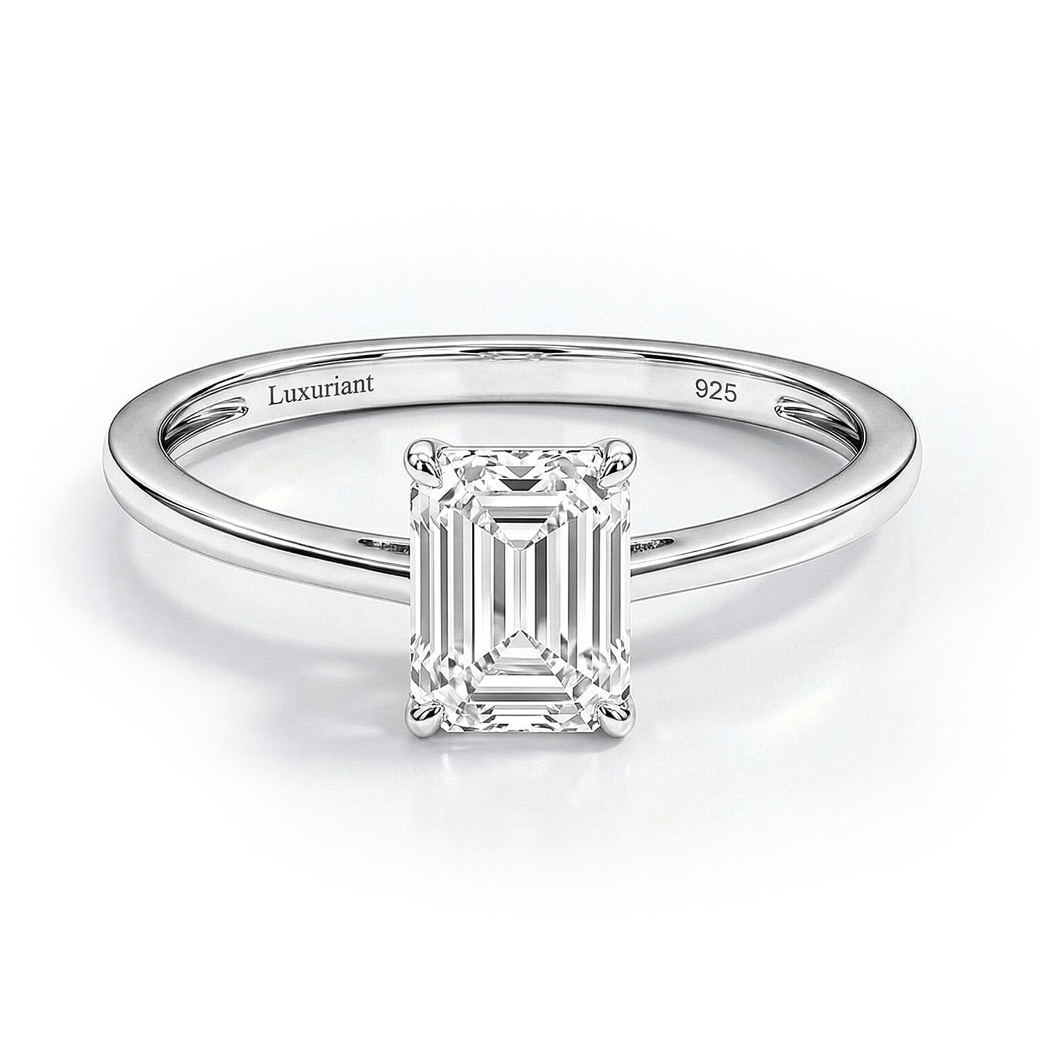 LUXURIANT 0.5 Ct. Lab Grown Diamond Solitaire Ring in Sterling Silver