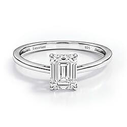 LUXURIANT 0.5 Ct. Lab Grown Diamond Solitaire Ring in Sterling Silver