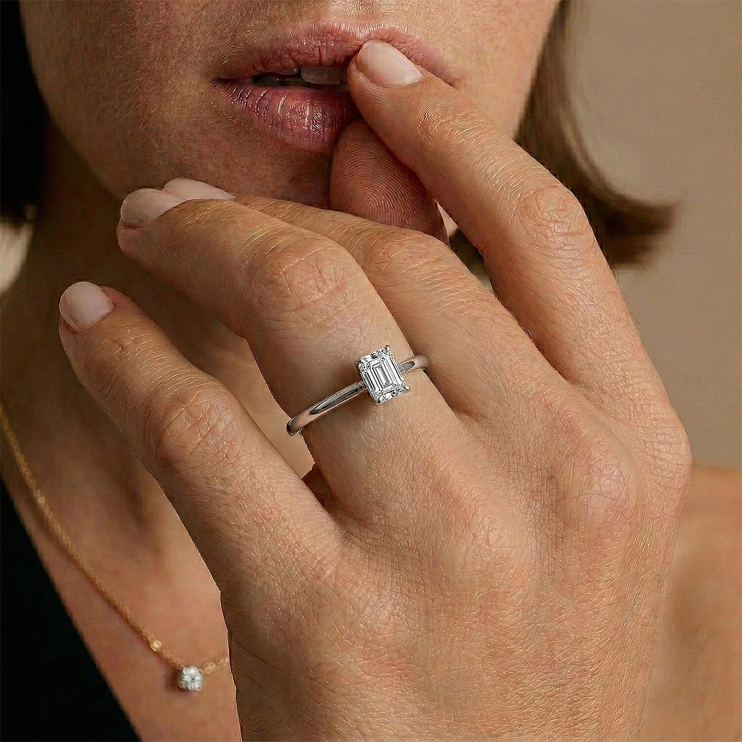 LUXURIANT 0.5 Ct. Lab Grown Diamond Solitaire Ring in Sterling Silver