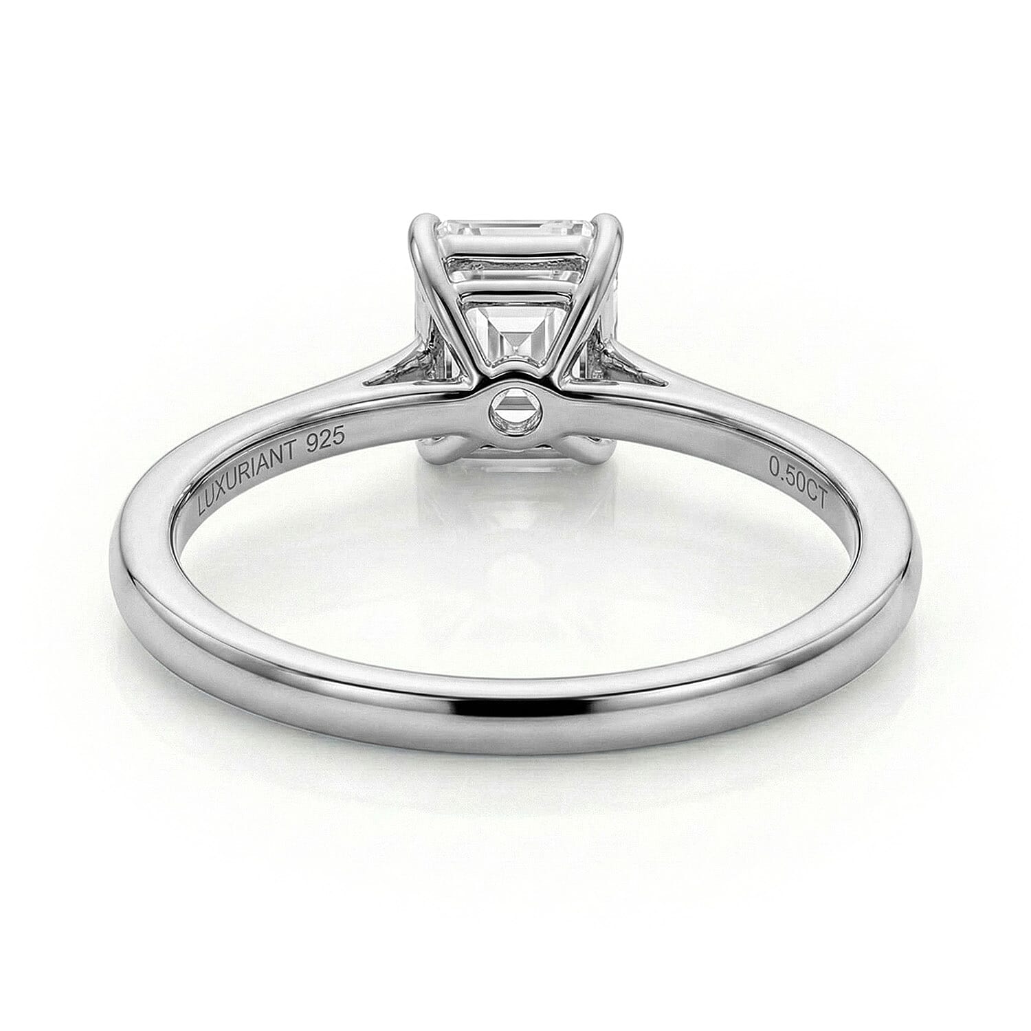 LUXURIANT 0.5 Ct. Lab Grown Diamond Solitaire Ring in Sterling Silver
