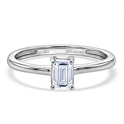 LUXURIANT 0.5 Ct. Lab Grown Diamond Solitaire Ring in Sterling Silver