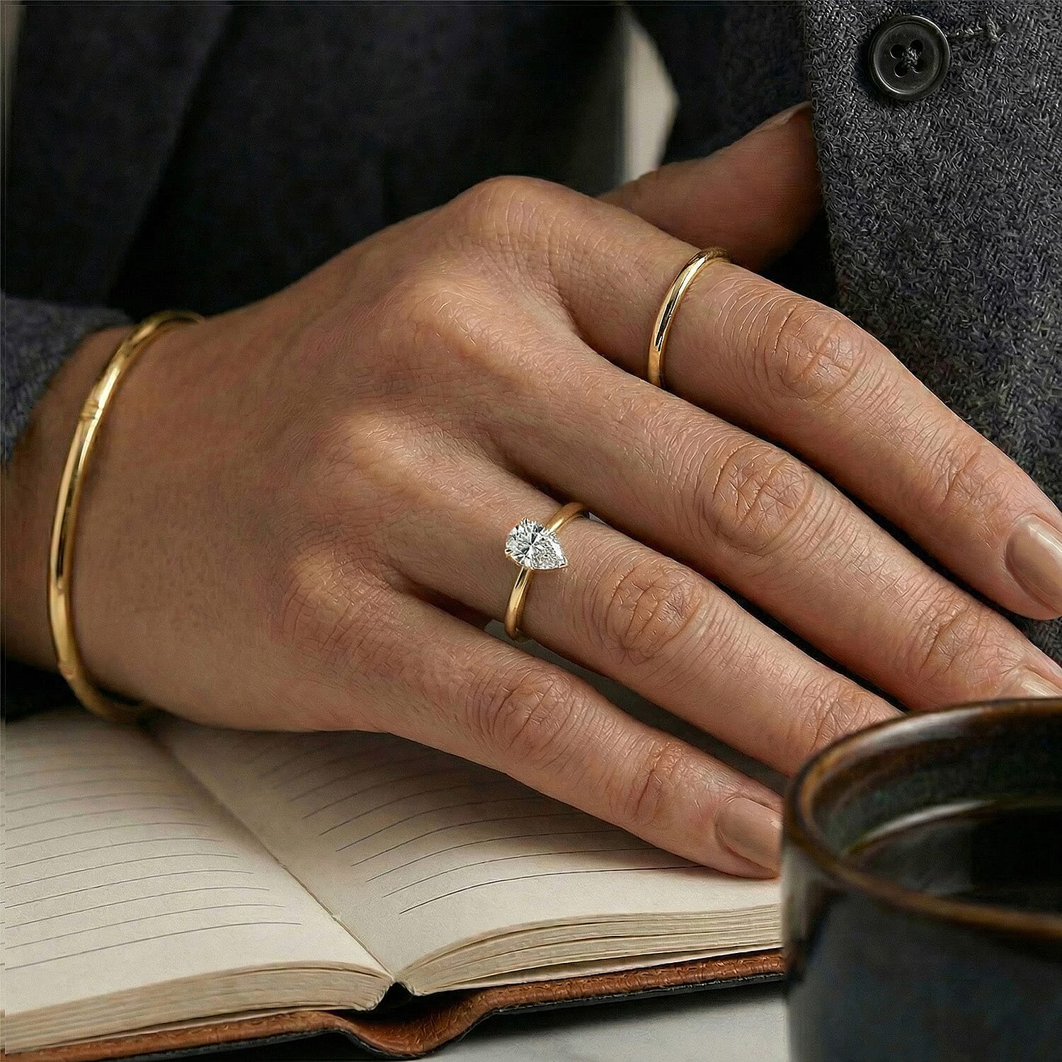 LUXURIANT 0.5 Ct. Lab Grown Diamond Solitaire Ring in Sterling Silver