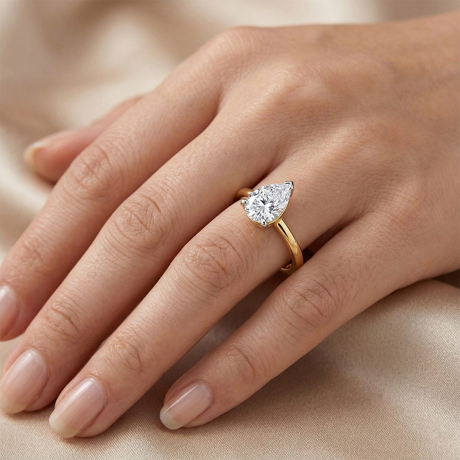 LUXURIANT 0.5 Ct. Lab Grown Diamond Solitaire Ring in Sterling Silver