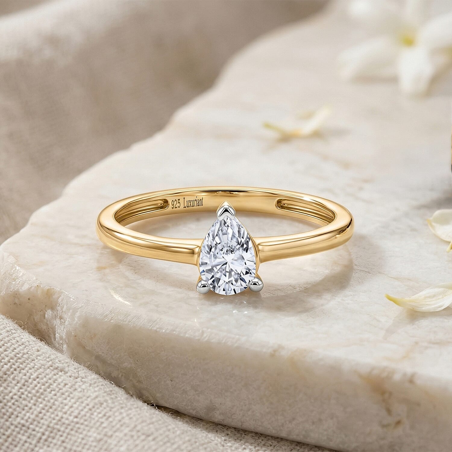 LUXURIANT 0.5 Ct. Lab Grown Diamond Solitaire Ring in Sterling Silver