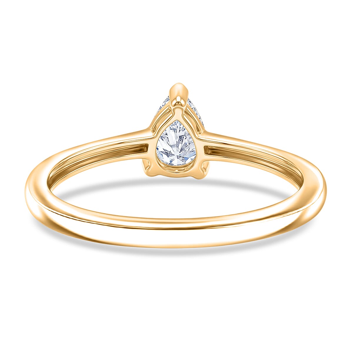 LUXURIANT 0.5 Ct. Lab Grown Diamond Solitaire Ring in Sterling Silver