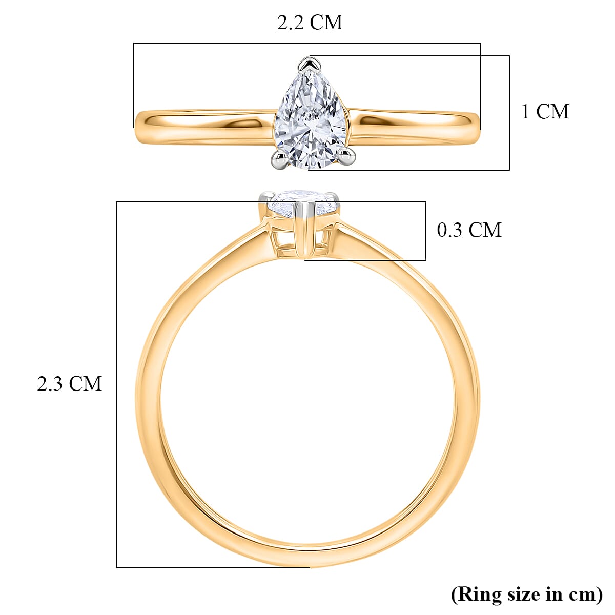LUXURIANT 0.5 Ct. Lab Grown Diamond Solitaire Ring in Sterling Silver