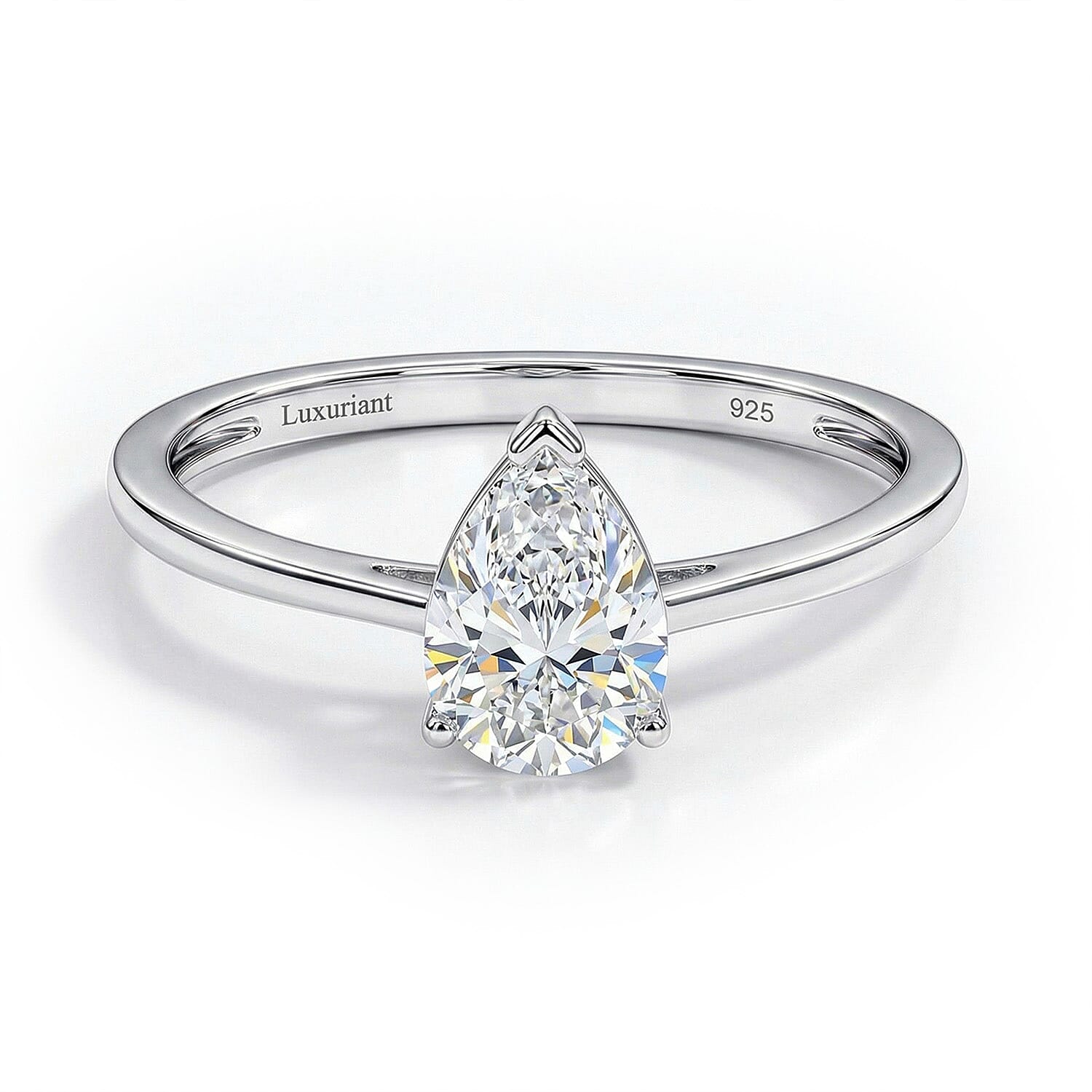 LUXURIANT 0.5 Ct. Lab Grown Diamond Solitaire Ring in Sterling Silver