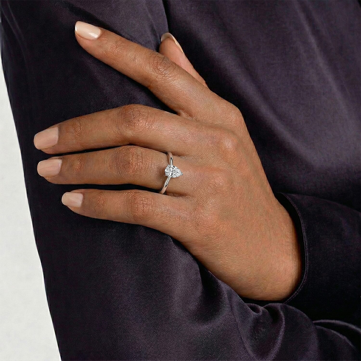 LUXURIANT 0.5 Ct. Lab Grown Diamond Solitaire Ring in Sterling Silver