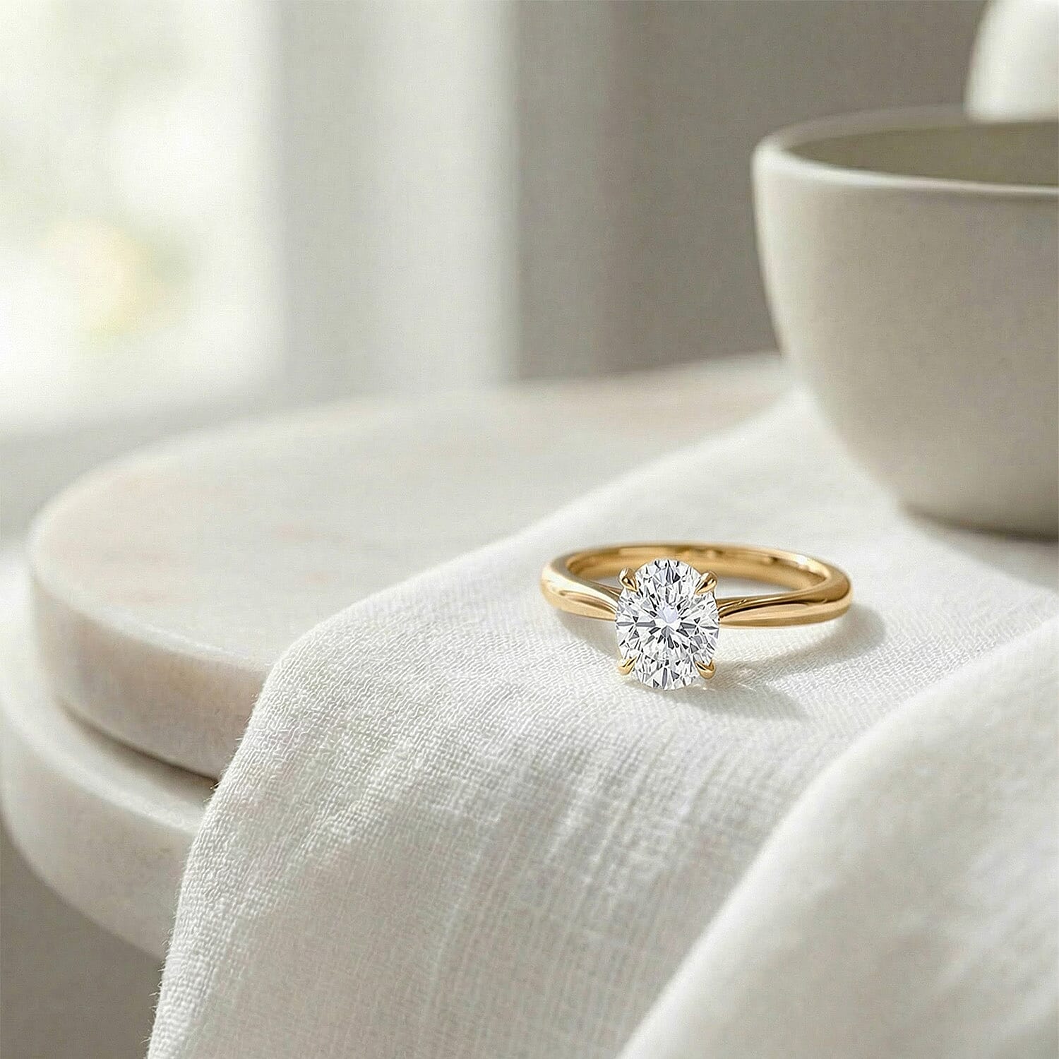 LUXURIANT 0.5 Ct. Lab Grown Diamond Solitaire Ring in Sterling Silver