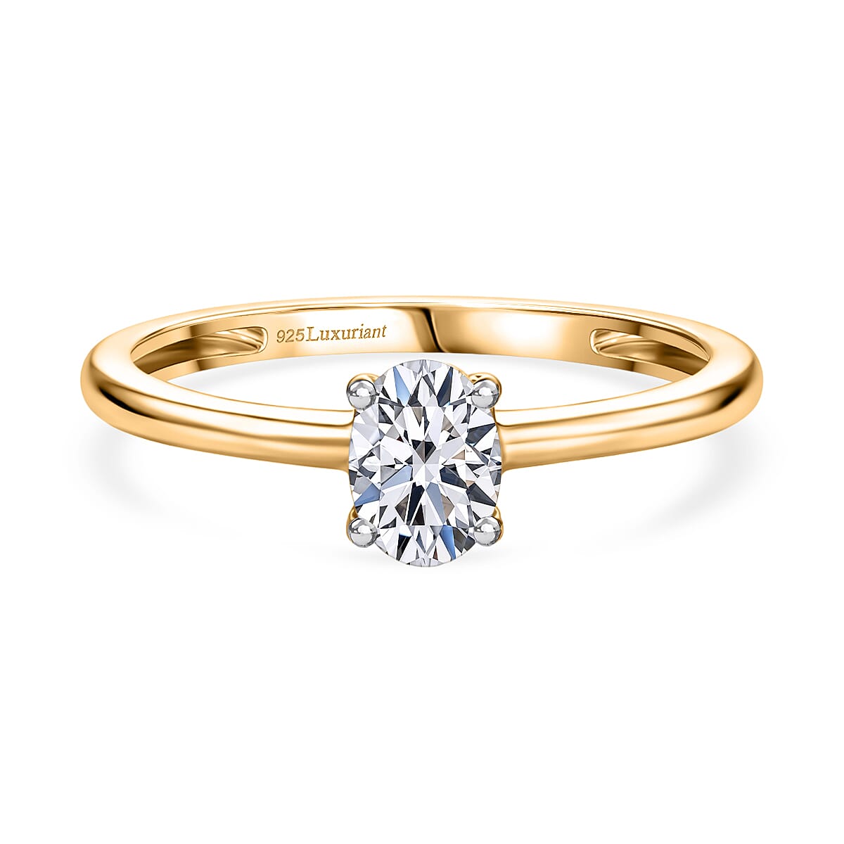 LUXURIANT 0.5 Ct. Lab Grown Diamond Solitaire Ring in Sterling Silver