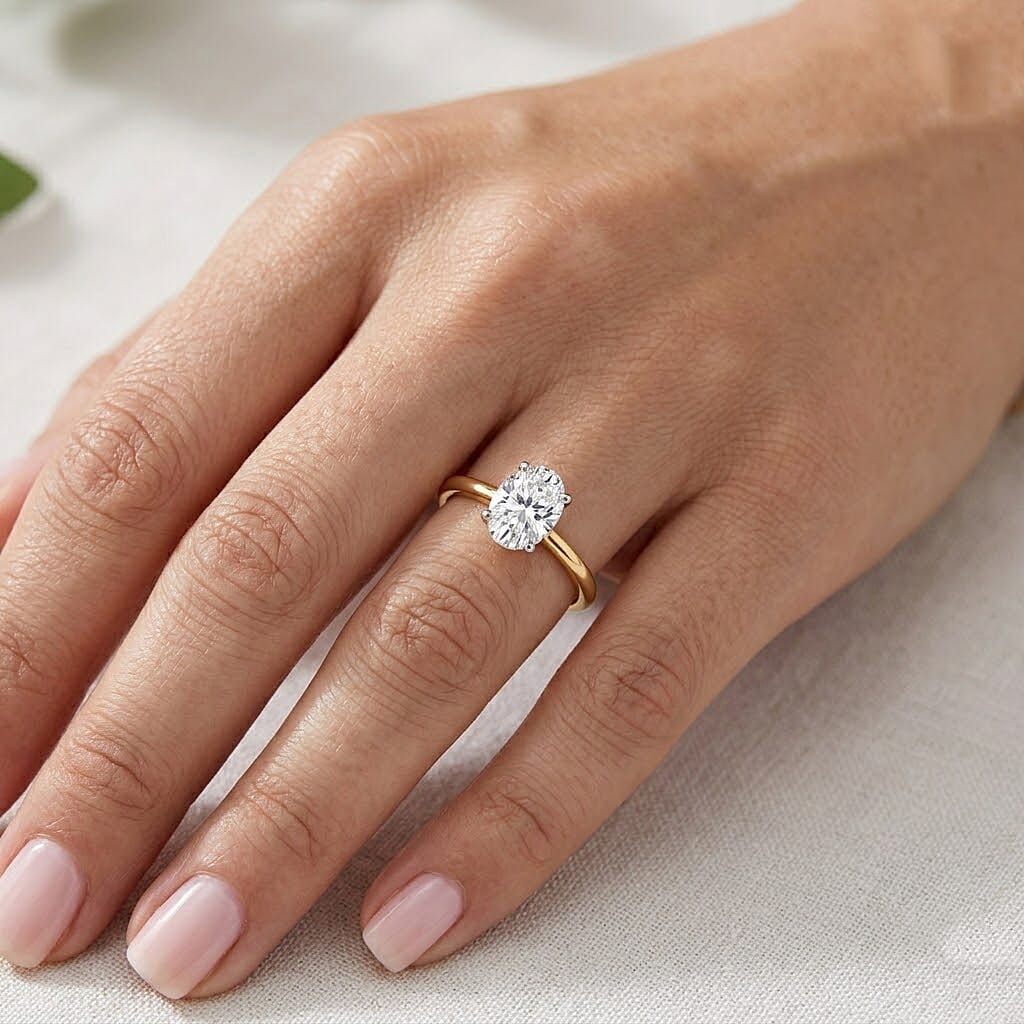 LUXURIANT 0.5 Ct. Lab Grown Diamond Solitaire Ring in Sterling Silver