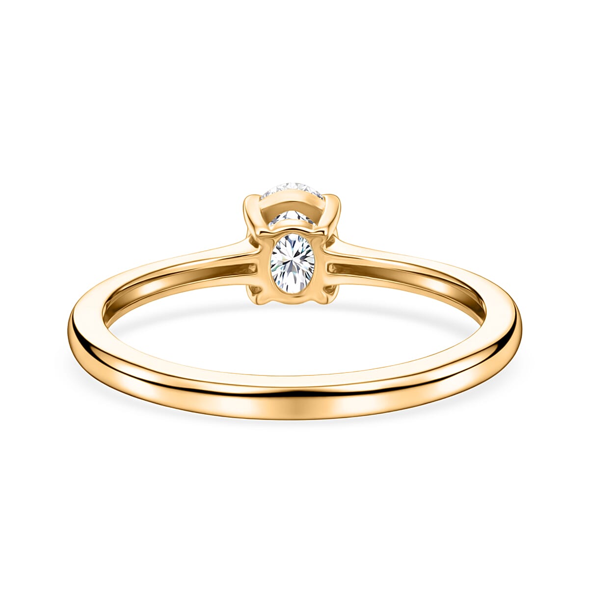 LUXURIANT 0.5 Ct. Lab Grown Diamond Solitaire Ring in Sterling Silver