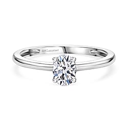 LUXURIANT 0.5 Ct. Lab Grown Diamond Solitaire Ring in Sterling Silver