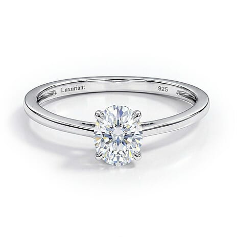 Luxuriant - Lab Grown Diamond(SI) Ring in Rhodium Overlay Sterling Silver 0.51 Ct.