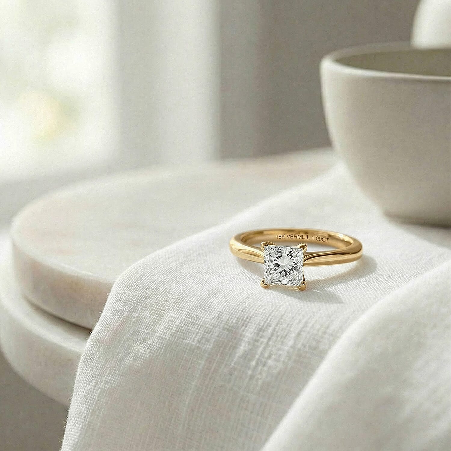 LUXURIANT 0.5 Ct. Lab Grown Diamond Solitaire Ring in Sterling Silver