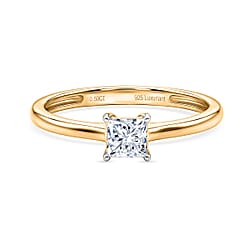 LUXURIANT 0.5 Ct. Lab Grown Diamond Solitaire Ring in Sterling Silver