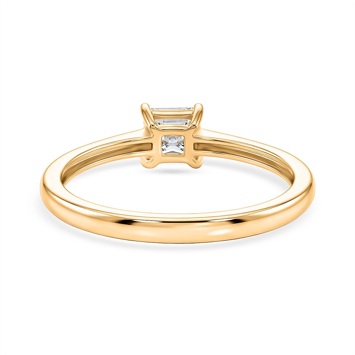 LUXURIANT 0.5 Ct. Lab Grown Diamond Solitaire Ring in Sterling Silver