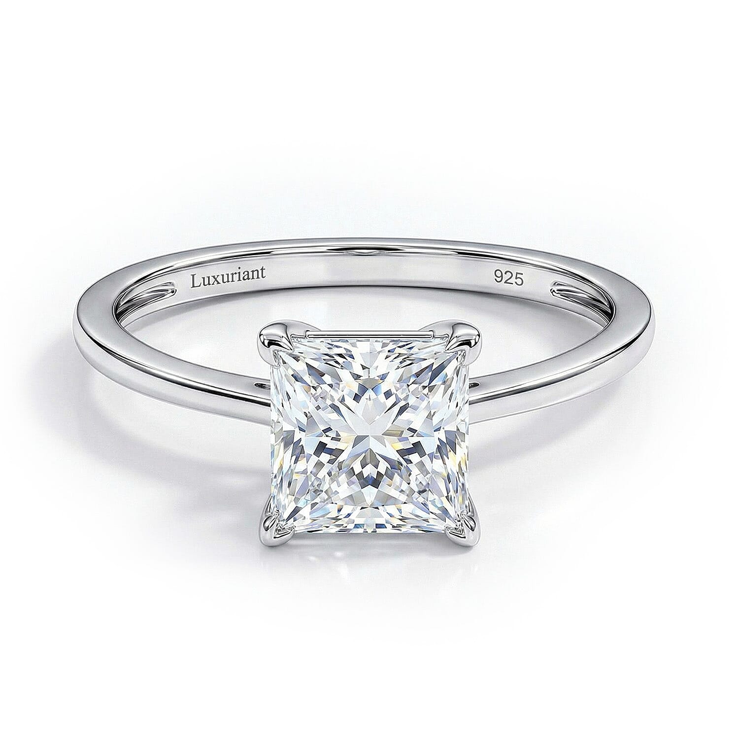 LUXURIANT 0.5 Ct. Lab Grown Diamond Solitaire Ring in Sterling Silver