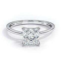 LUXURIANT 0.5 Ct. Lab Grown Diamond Solitaire Ring in Sterling Silver