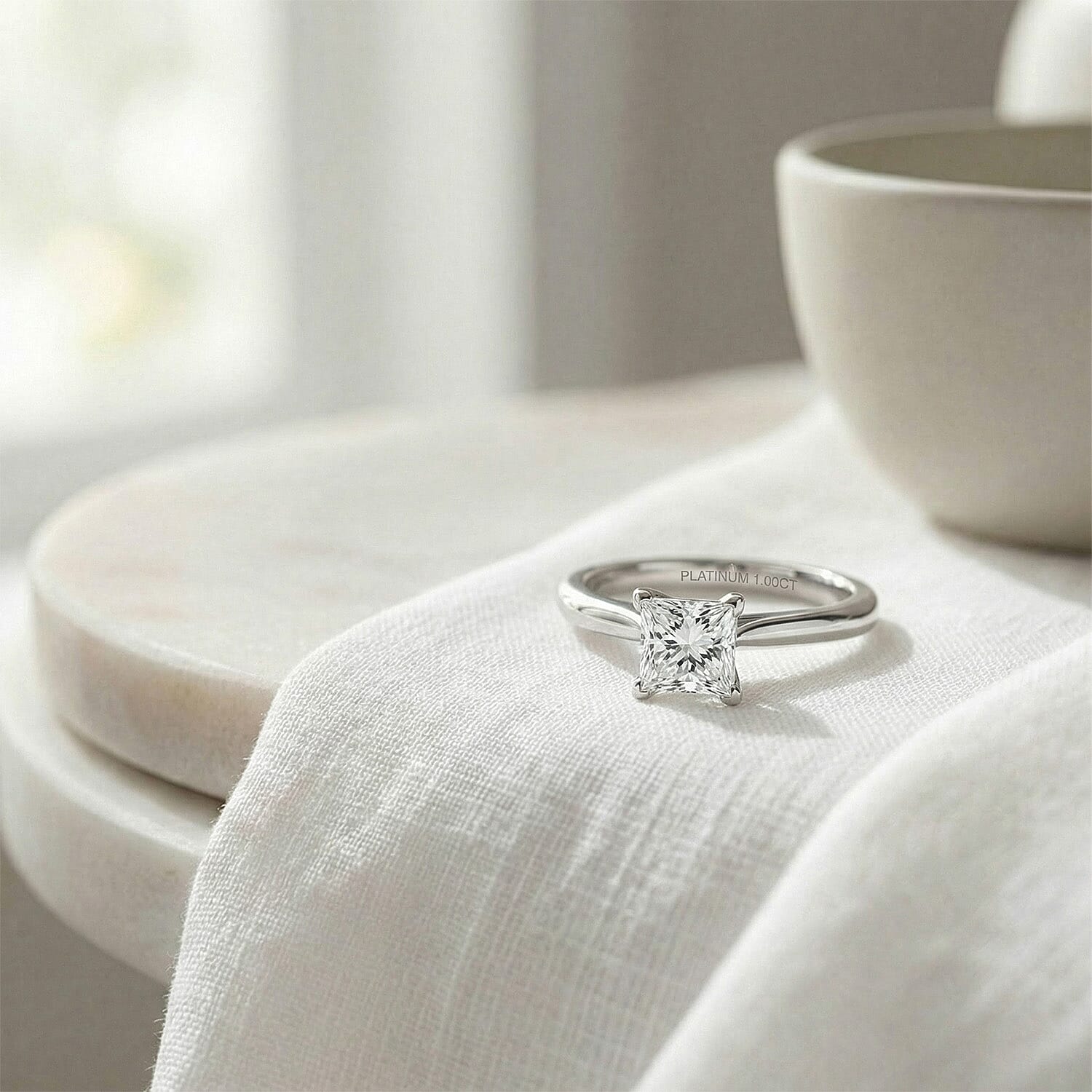 LUXURIANT 0.5 Ct. Lab Grown Diamond Solitaire Ring in Sterling Silver