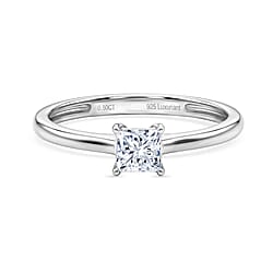 LUXURIANT 0.5 Ct. Lab Grown Diamond Solitaire Ring in Sterling Silver