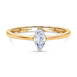 LUXURIANT 0.5 Ct. Lab Grown Diamond Solitaire Ring in Sterling Silver