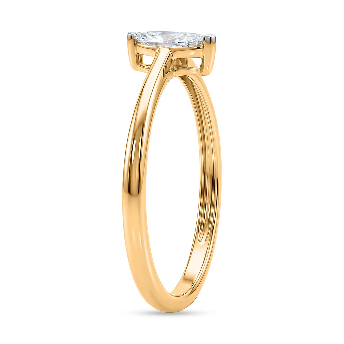 LUXURIANT 0.5 Ct. Lab Grown Diamond Solitaire Ring in Sterling Silver