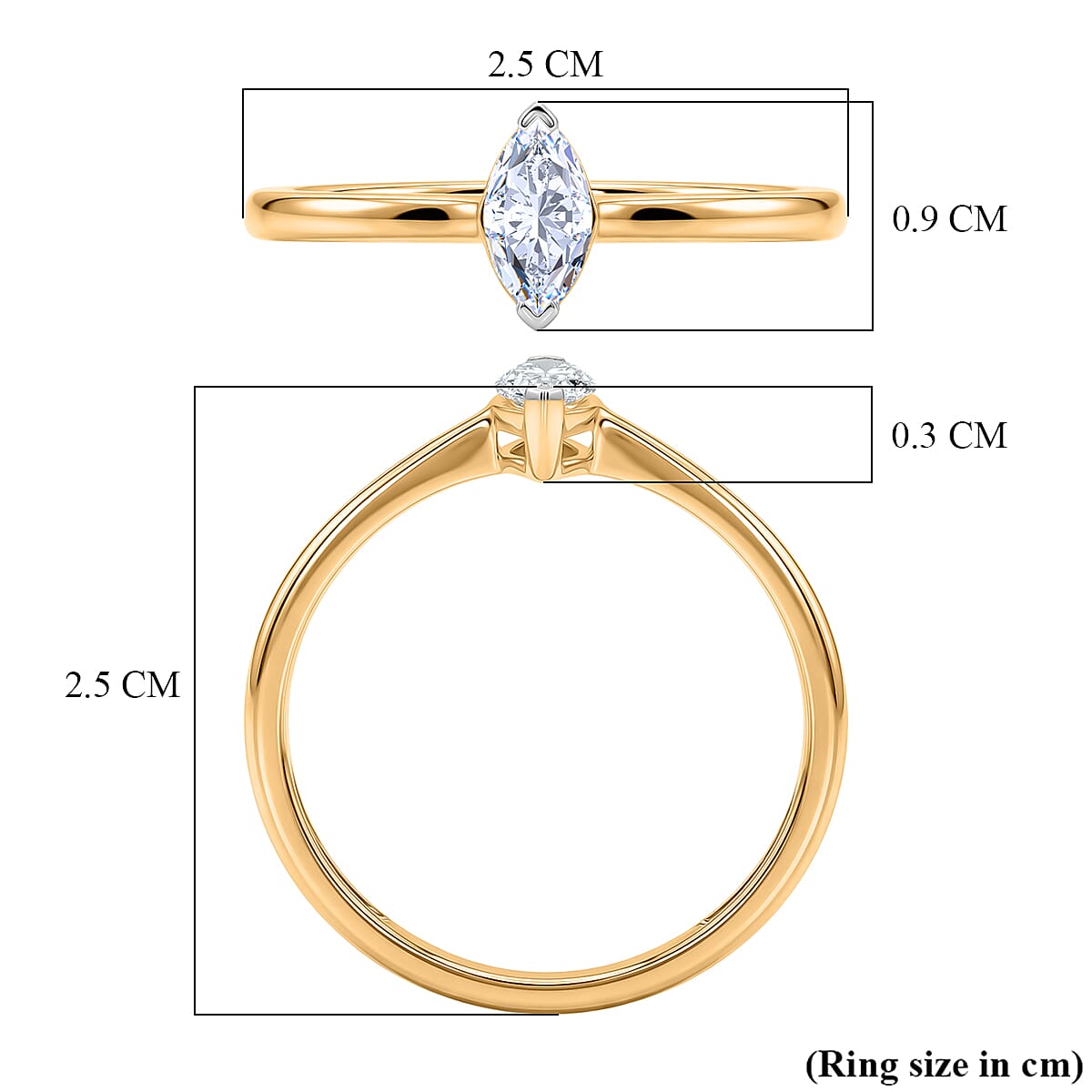 LUXURIANT 0.5 Ct. Lab Grown Diamond Solitaire Ring in Sterling Silver