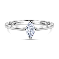 LUXURIANT 0.5 Ct. Lab Grown Diamond Solitaire Ring in Sterling Silver