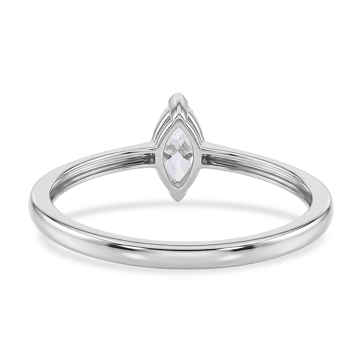 LUXURIANT 0.5 Ct. Lab Grown Diamond Solitaire Ring in Sterling Silver