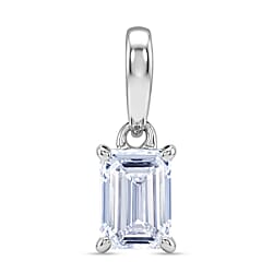 Luxuriant - Lab Grown Diamond (SI) Pendant in Rhodium Overlay Sterling Silver 0.50 Ct.