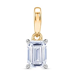 Luxuriant - Lab Grown Diamond(SI) Princess Pendant in 18K Vermeil Yellow Gold Plated Sterling Silver 0.50 Ct.