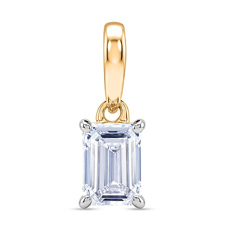 LUXURIANT 0.5 Ct. Lab Grown Diamond Emerald-Cut Pendant in 18K Vermeil Yellow Gold Over Sterling Silver (SI) LUXURIANT 0.5 Ct. Lab Grown Diamond Emerald-Cut Pendant in 18K Vermeil Yellow Gold Over Sterling Silver (SI)