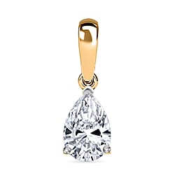 Luxuriant - Lab Grown Diamond(SI) Princess Pendant in 18K Vermeil Yellow Gold Plated Sterling Silver 0.50 Ct.