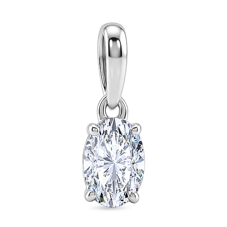 Luxuriant - Lab Grown Diamond (SI) Pendant in Rhodium Overlay Sterling Silver 0.50 Ct.