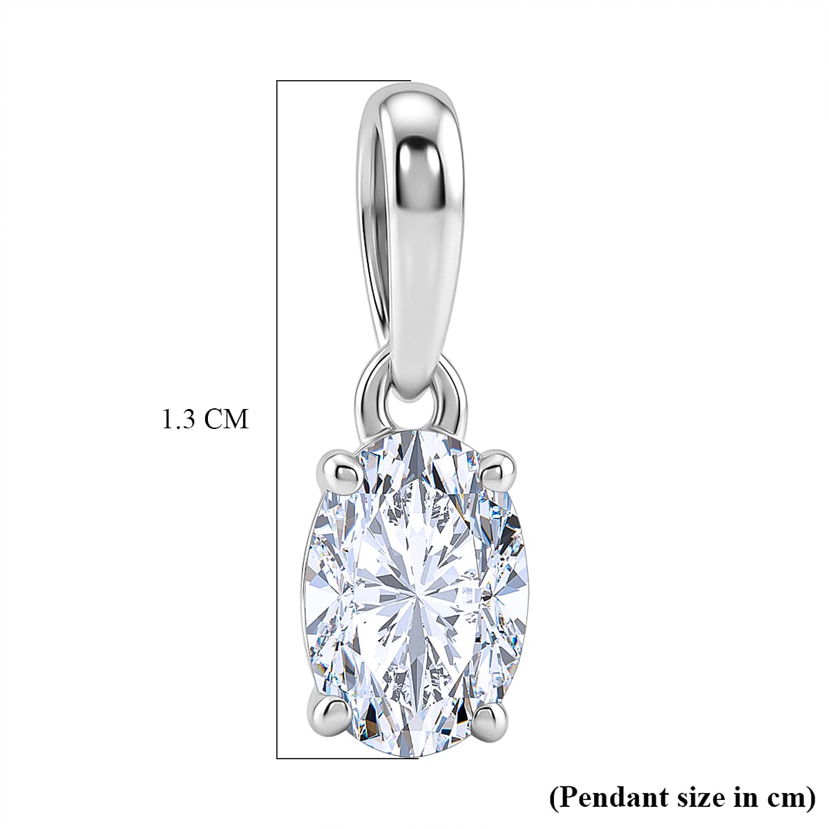 Luxuriant - Lab Grown Diamond (SI) Pendant in Rhodium Overlay Sterling Silver 0.50 Ct.