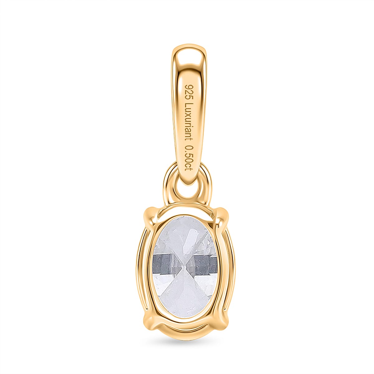Luxuriant - Lab Grown Diamond(SI) Pendant in 18K Vermeil Yellow Gold Plated Sterling Silver 0.50 Ct.