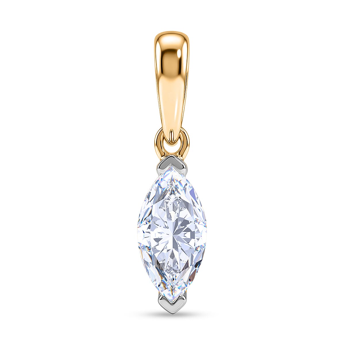 Luxuriant - Lab Grown Diamond(SI) Pendant in 18K Vermeil Yellow Gold Plated Sterling Silver 0.50 Ct