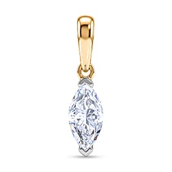 Luxuriant - Lab Grown Diamond(SI) Princess Pendant in 18K Vermeil Yellow Gold Plated Sterling Silver 0.50 Ct.