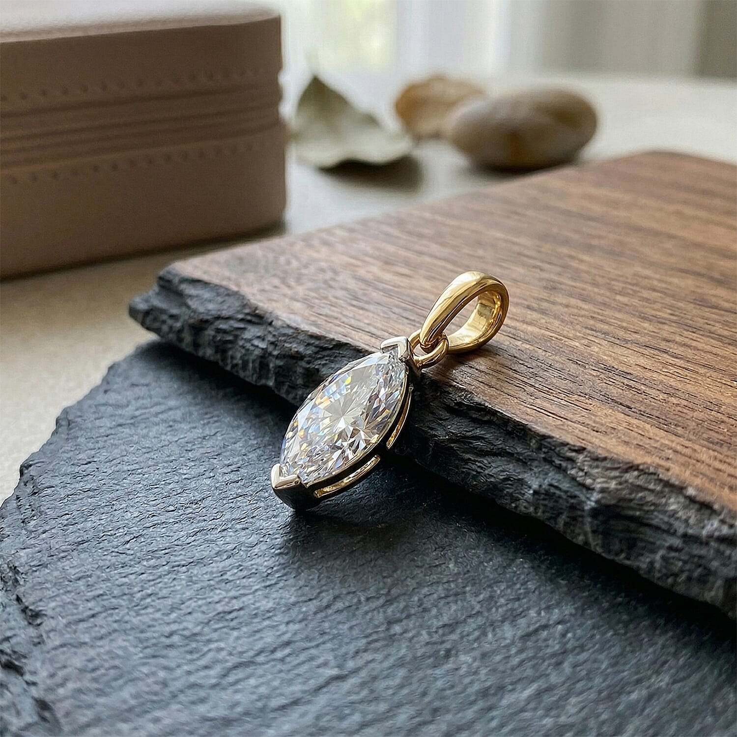 Luxuriant - Lab Grown Diamond(SI) Pendant in 18K Vermeil Yellow Gold Plated Sterling Silver 0.50 Ct