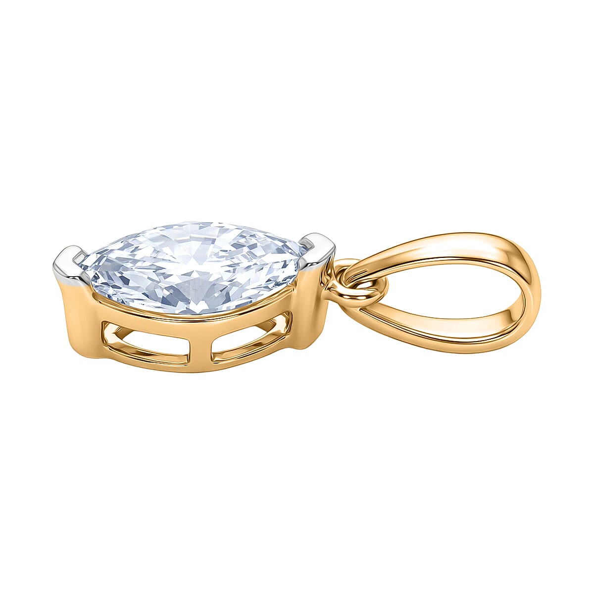 Luxuriant - Lab Grown Diamond(SI) Pendant in 18K Vermeil Yellow Gold Plated Sterling Silver 0.50 Ct