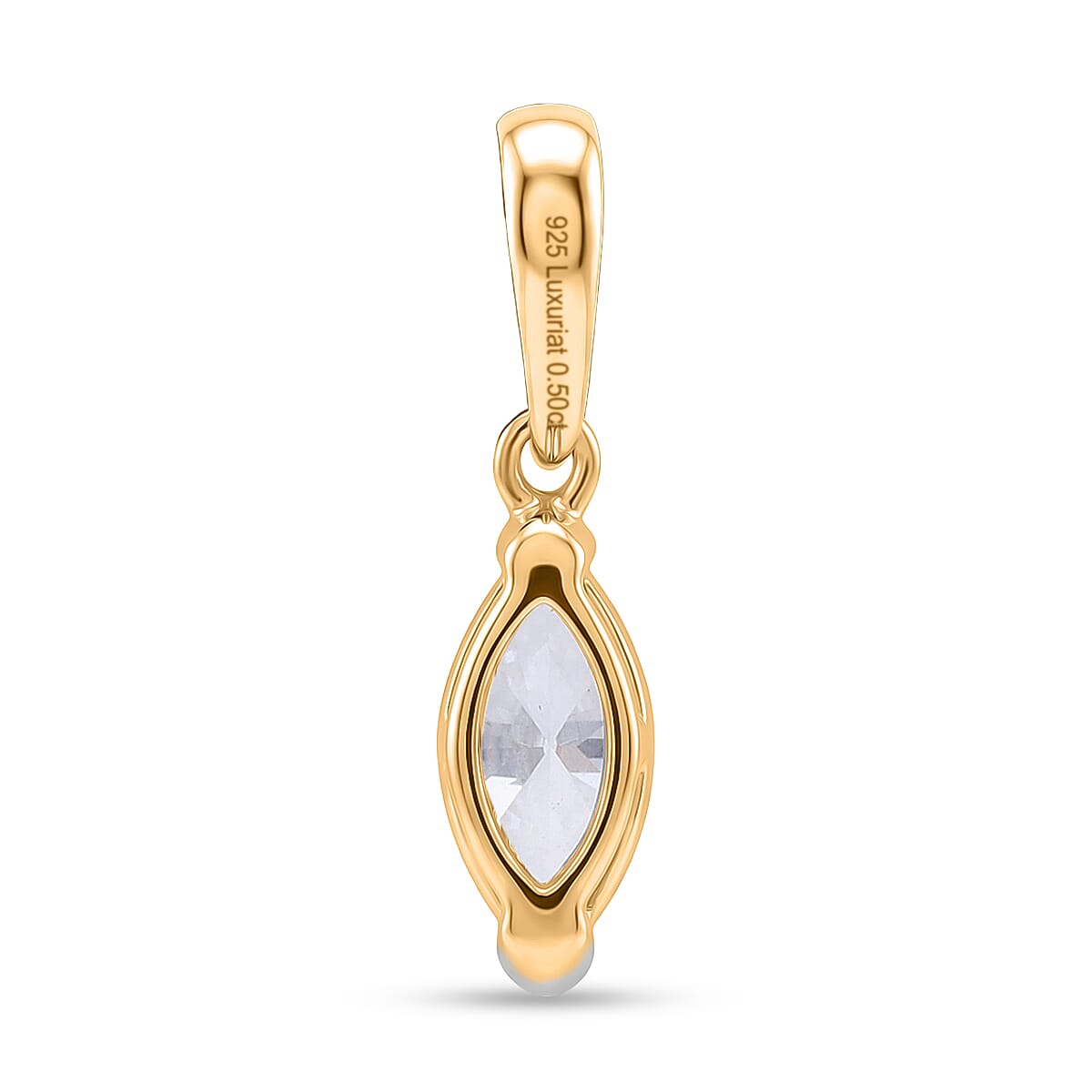 Luxuriant - Lab Grown Diamond(SI) Pendant in 18K Vermeil Yellow Gold Plated Sterling Silver 0.50 Ct