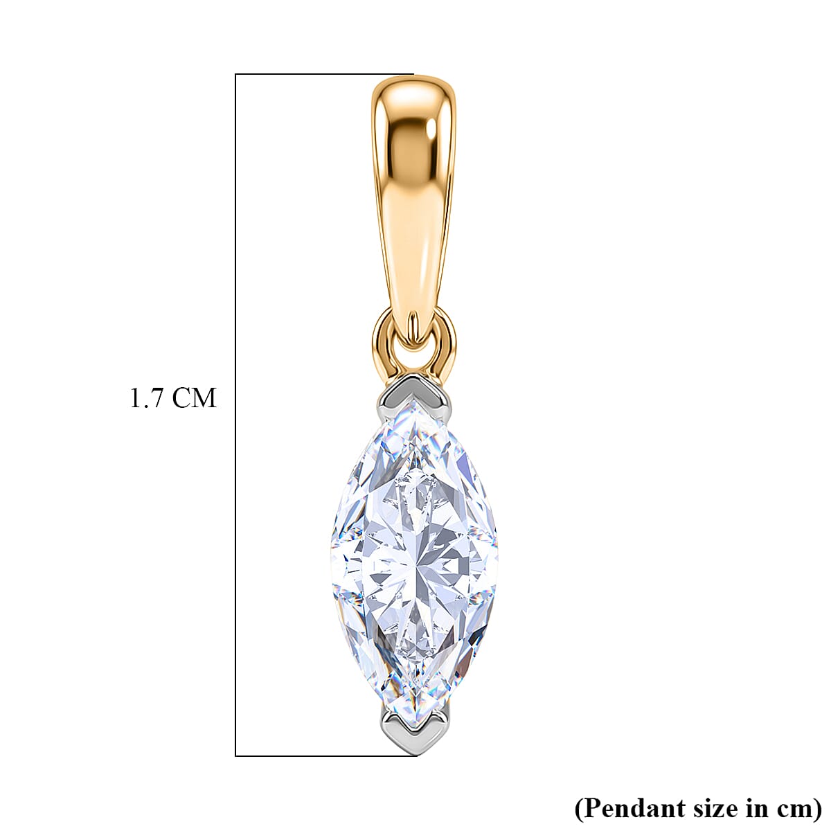 Luxuriant - Lab Grown Diamond(SI) Pendant in 18K Vermeil Yellow Gold Plated Sterling Silver 0.50 Ct