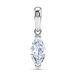 Luxuriant - Lab Grown Diamond (SI) Pendant in Rhodium Overlay Sterling Silver 0.50 Ct.