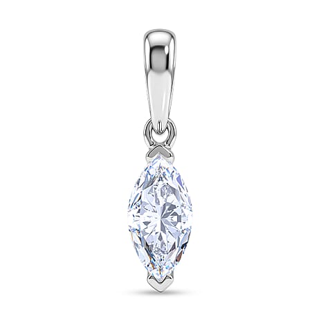 Luxuriant - Lab Grown Diamond(SI) Pendant in Rhodium Overlay Sterling Silver 0.50 Ct.
