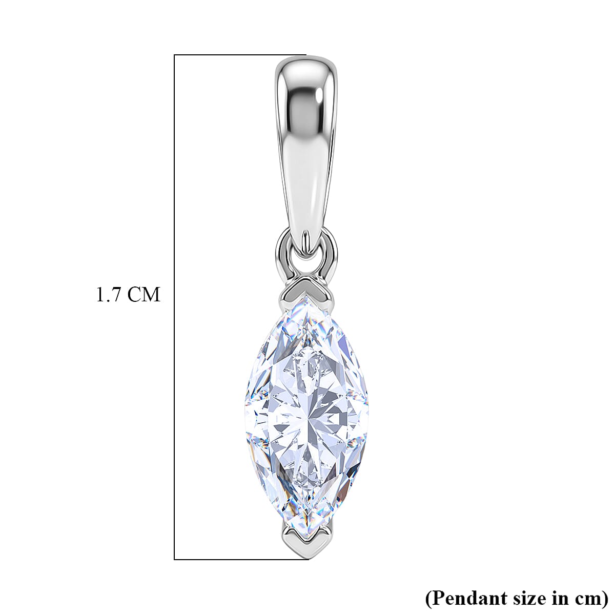 Luxuriant - Lab Grown Diamond(SI) Pendant in Rhodium Overlay Sterling Silver 0.50 Ct.