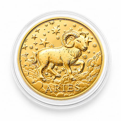 Celestial Zodiac Collection - Aries 24k Gold Coin Collectibles