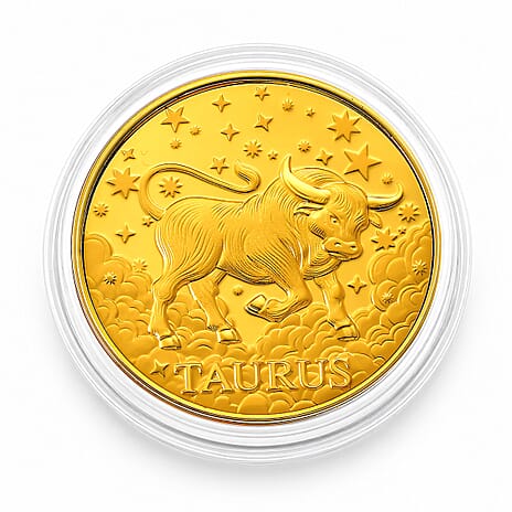 Celestial Zodiac Collection - Taurus 24k Gold Coin Collectibles