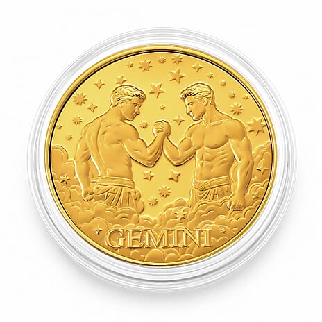 Celestial Zodiac Collection - Gemini 24k Gold Coin Collectibles